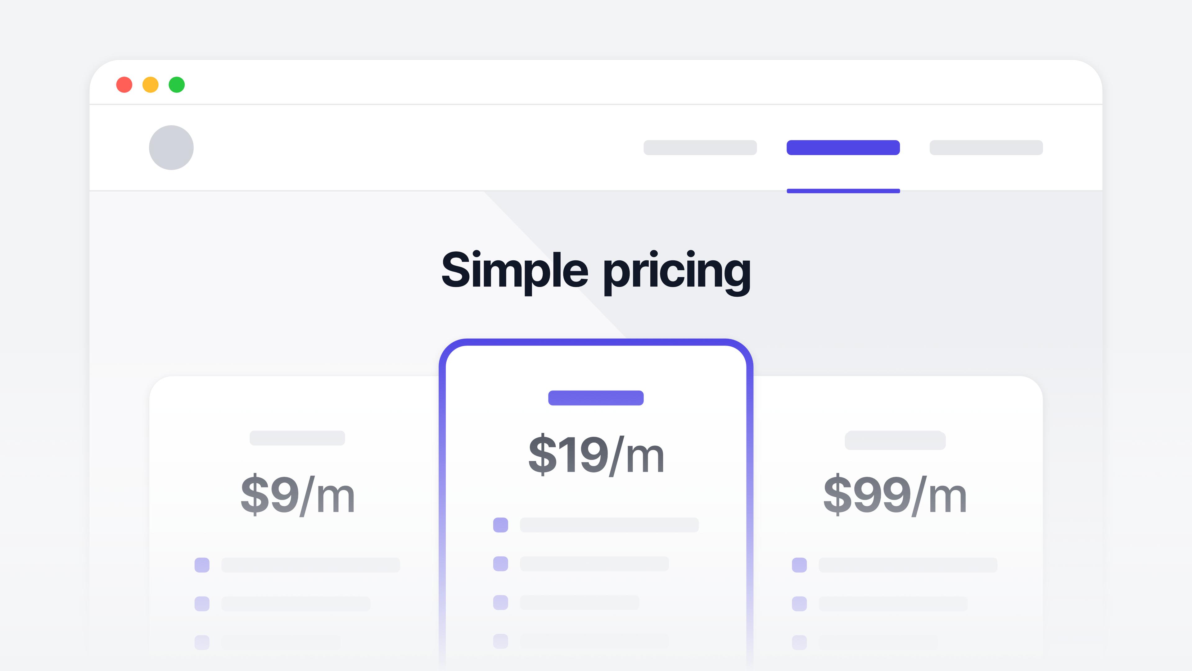 Pricing pages
